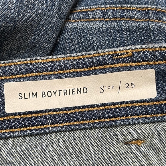 Pilcro And The Letterpress Anthropologie Size 25 Slim Boyfriend Blue Jeans - Picture 5 of 10